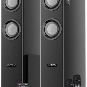 Intex TW-XH 13503 FMUB (Dual) 150 W Bluetooth Tower Speaker (Black, 2.1 Channel)