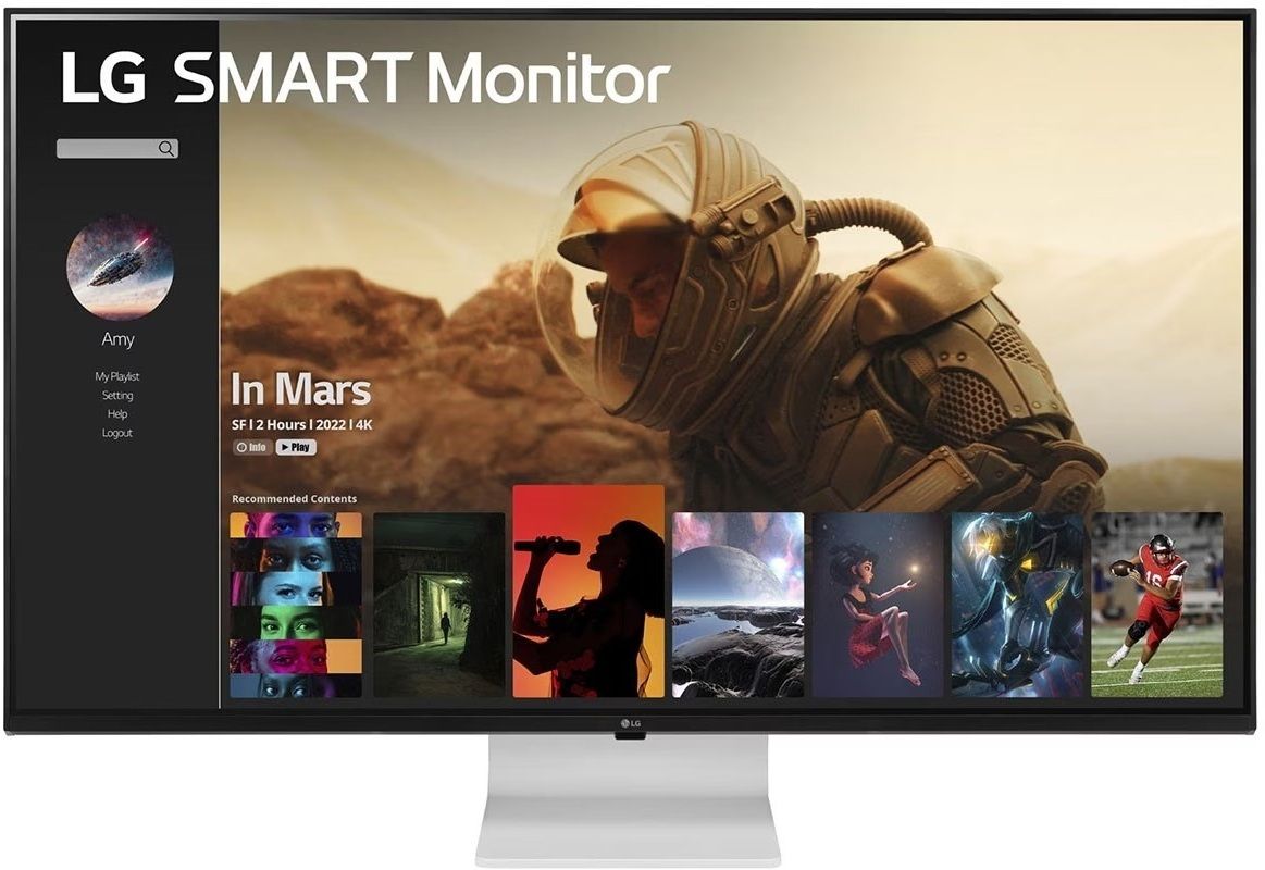 LG 108.0 cm (43 inch) 4K Ultra HD IPS Panel with WebOS, Smart Monitor (43SQ700S-WB.ATRLMSN) (Response Time: 5 ms, 60 Hz Refresh Rate)