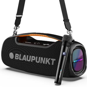 Blaupunkt Atomik Knightz 100W King of Boombox I 9 Aura Lights I BT Party Speaker 100 W Bluetooth Party Speaker (Black, Stereo Channel)