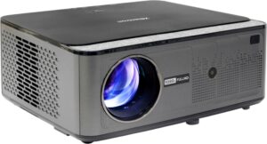 XElectron iProjector 1 Plus (18000 lm / 2 Speaker) with Dolby Sound, Auto Keystone, Netflix Support, 4K HDR Smart Android Projector  (Black1)