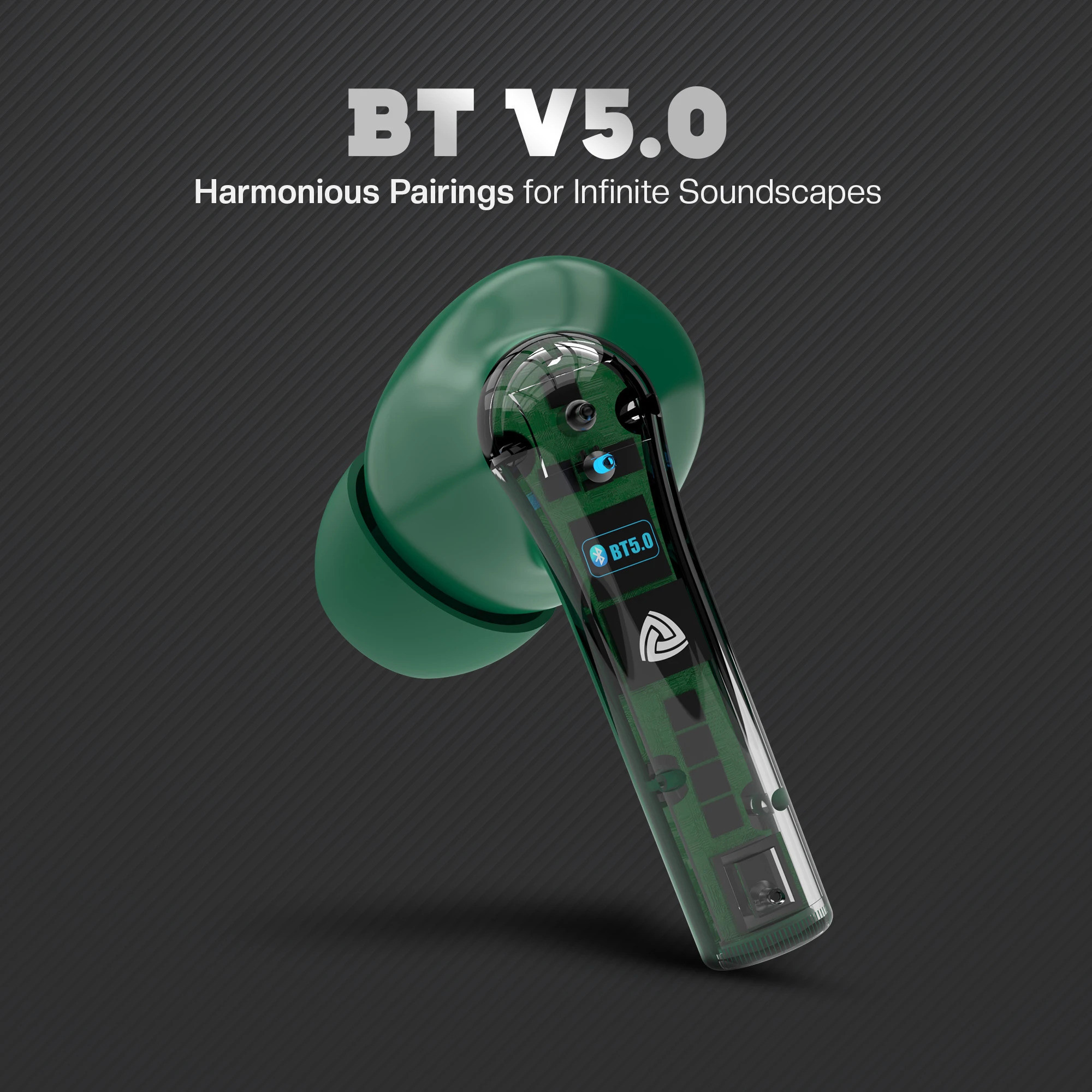 Aroma NB140 Ranger 50 Hours* Playtime |Perfect for Music | Dual Pairing Mode Bluetooth (Green, True Wireless) - Image 3
