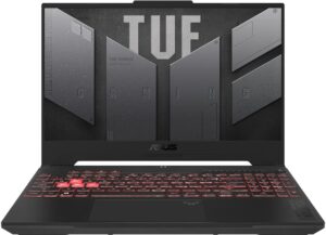 ASUS TUF Gaming A15 AMD Ryzen 7 Octa Core 7435HS - (16 GB/512 GB SSD/Windows 11 Home/8 GB Graphics/NVIDIA GeForce RTX 4060/144 Hz) FA507NVR-LP204WS Gaming Laptop  (15.6 inch, Mecha Gray, 2.2 Kg, With MS Office)