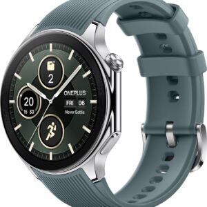 OnePlus Watch 2 with Wear OS 4, Snapdragon W5 Chipset & Up to 100 hours battery Smartwatch (Radiant Steel Strap, Free Size)