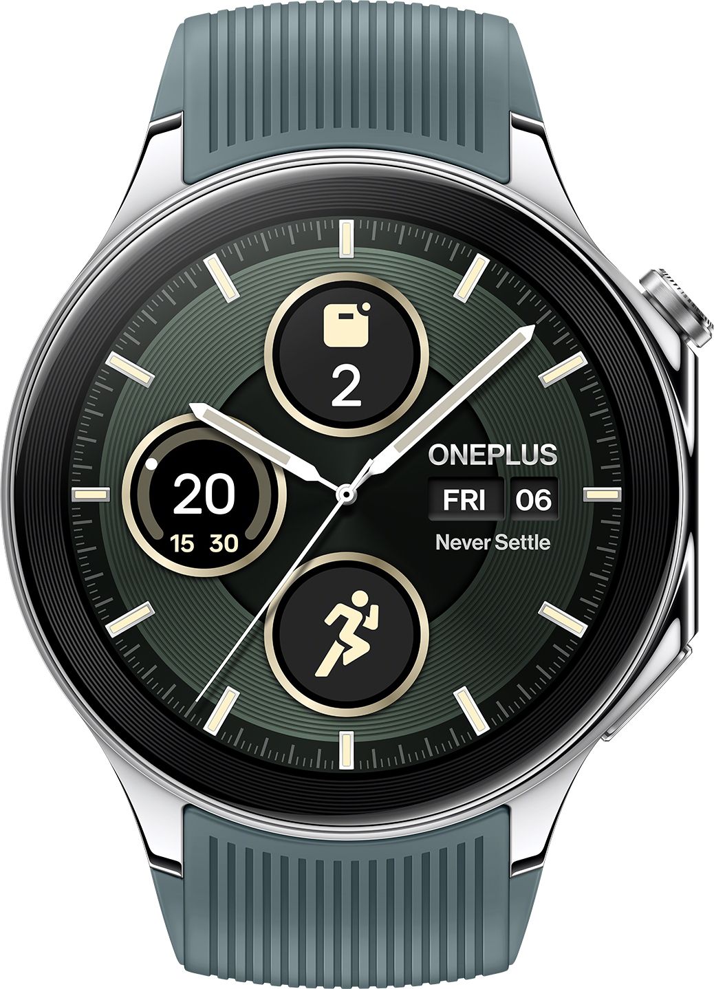 OnePlus Watch 2 with Wear OS 4, Snapdragon W5 Chipset & Up to 100 hours battery Smartwatch (Radiant Steel Strap, Free Size) - Image 2