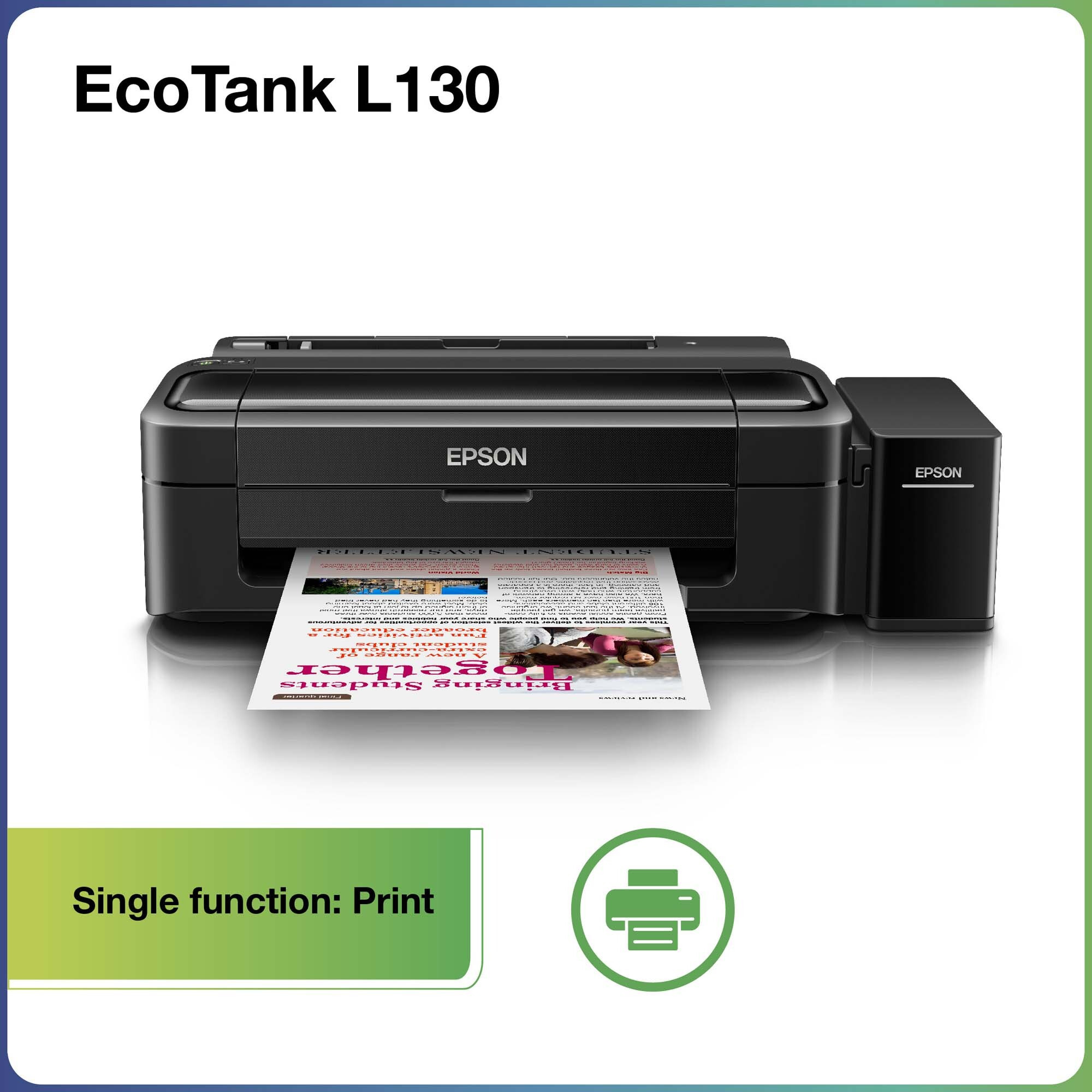Epson L130 Single Function Inkjet Printer (4 Ink Bottles Included)