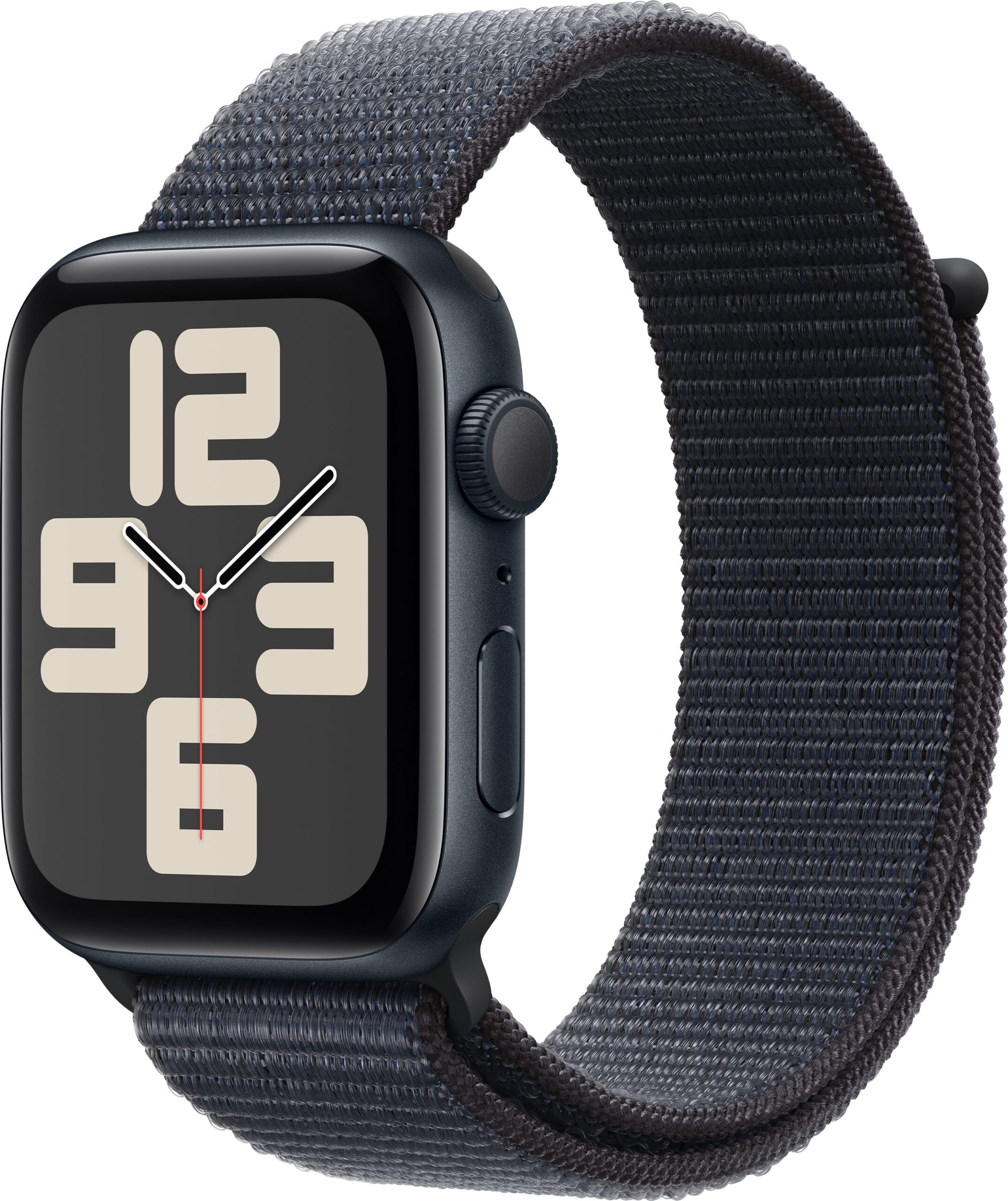 Apple Watch SE 2 GPS 44mm (2nd Gen) Midnight Aluminium with Ink Sport Loop (Ink Strap, Free Size) - Image 2