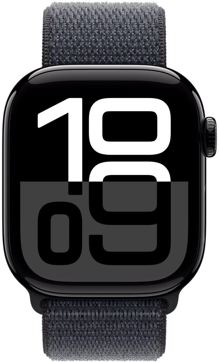 Apple Watch Series 10 GPS 42mm Jet Black Aluminium with Ink Sport Loop (Ink Strap, Free Size) - Image 2