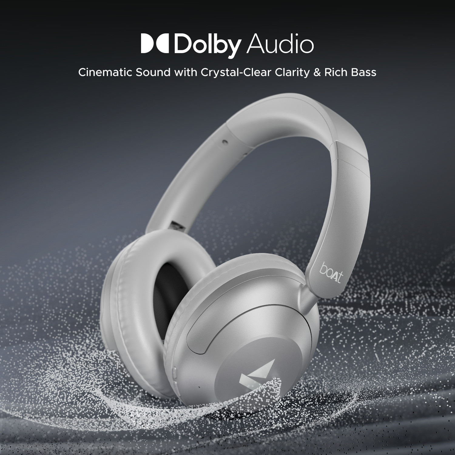 boAt Rockerz 650 Pro(2025 Launch), Touch/Swipe Controls, Dolby Audio, 80 Hrs Battery Bluetooth (Silver Frost, On the Ear) - Image 3