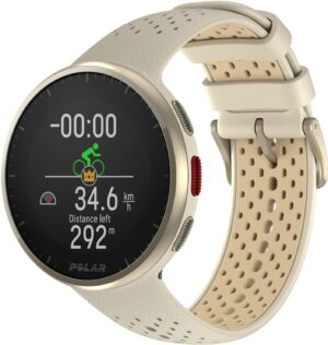 Polar Pacer Pro-Advanced GPS Sports Watch (Champagne-Gold) Smartwatch  (Gold Strap, Free Size)