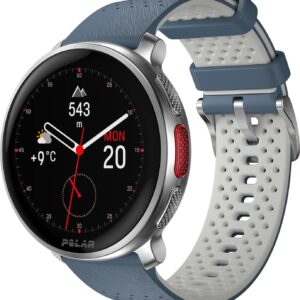 Polar Vantage V3-Premium Multisport Watch, Heart Rate Monitor (Sky Blue) Smartwatch (Sky Blue Strap, Free Size)
