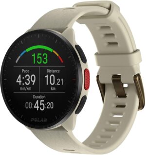 Polar Pacer Ultra-Light GPS Fitness Tracker (White) Smartwatch  (White Strap, Free Size)