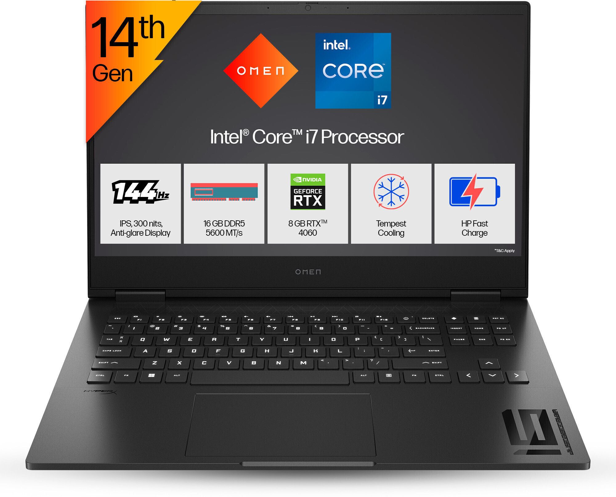 HP OMEN Intel Core i7 14th Gen 14650HX - (16 GB/1 TB SSD/Windows 11 Home/8 GB Graphics/NVIDIA GeForce RTX 4060) Omen 16 wf1096TX/ ae0002tx Gaming Laptop (16.1 inch, Shadow Black, 2.32 Kg, With MS Office)