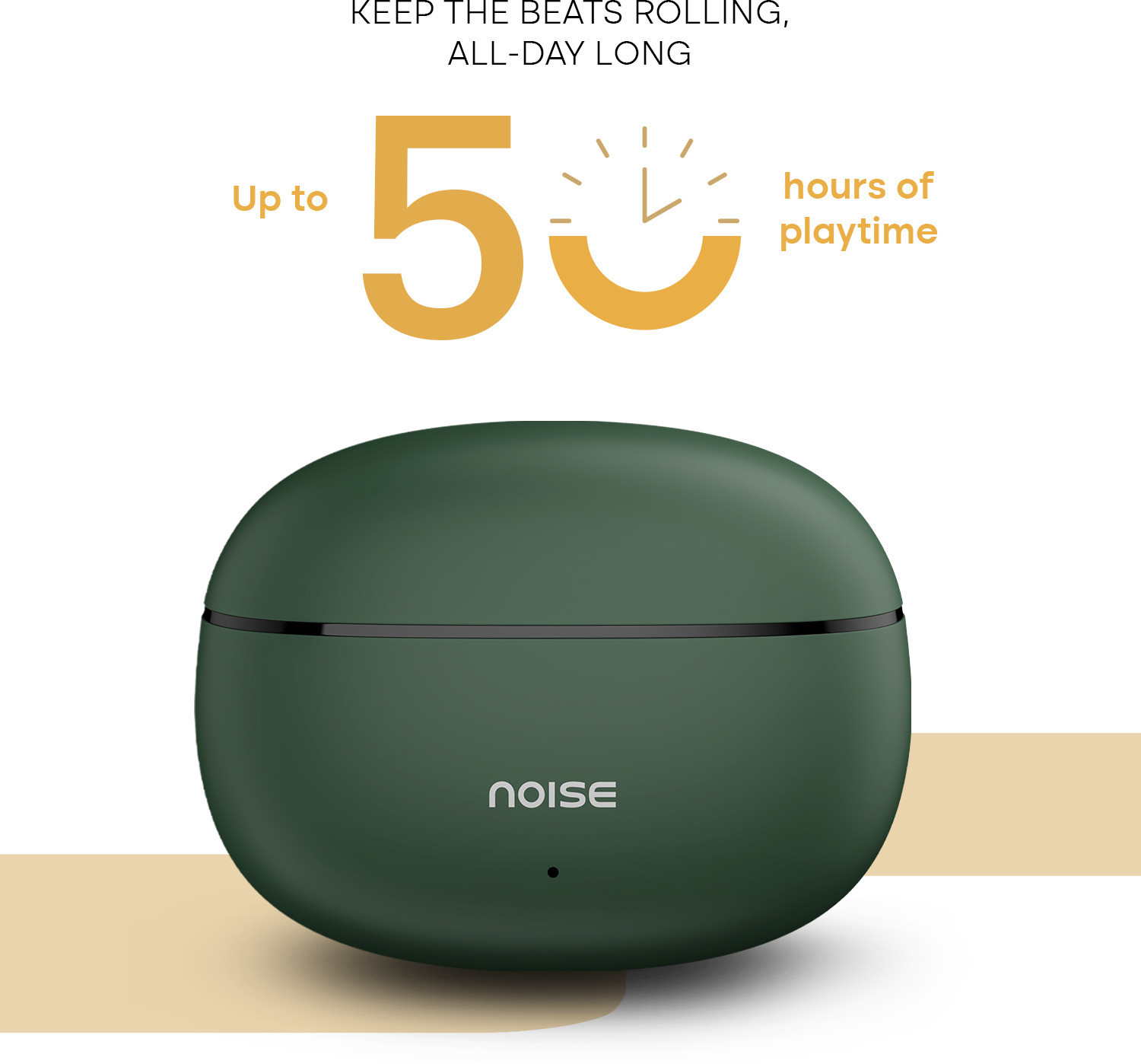Noise Buds Vs501, 50H playtime,Quad Mic, ENC, Dual-device pairing & Dual color tones Bluetooth (Forest Green, True Wireless) - Image 3