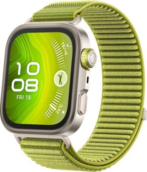 Huawei Watch Fit 4Pro, Titanium Body, Free dive, 100+ Sports mode, GPS, 10 Days Battery Smartwatch  (Green Strap, Free Size)
